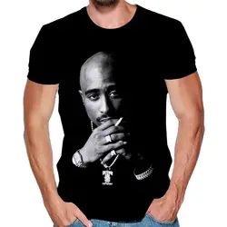 Men's T Shirt Tupac Shakur 2pac T-Shirt Legendary Rapper 3D Harajuku Printing T-Shirts Leisure O-neck Short Sleeve Oversized Top