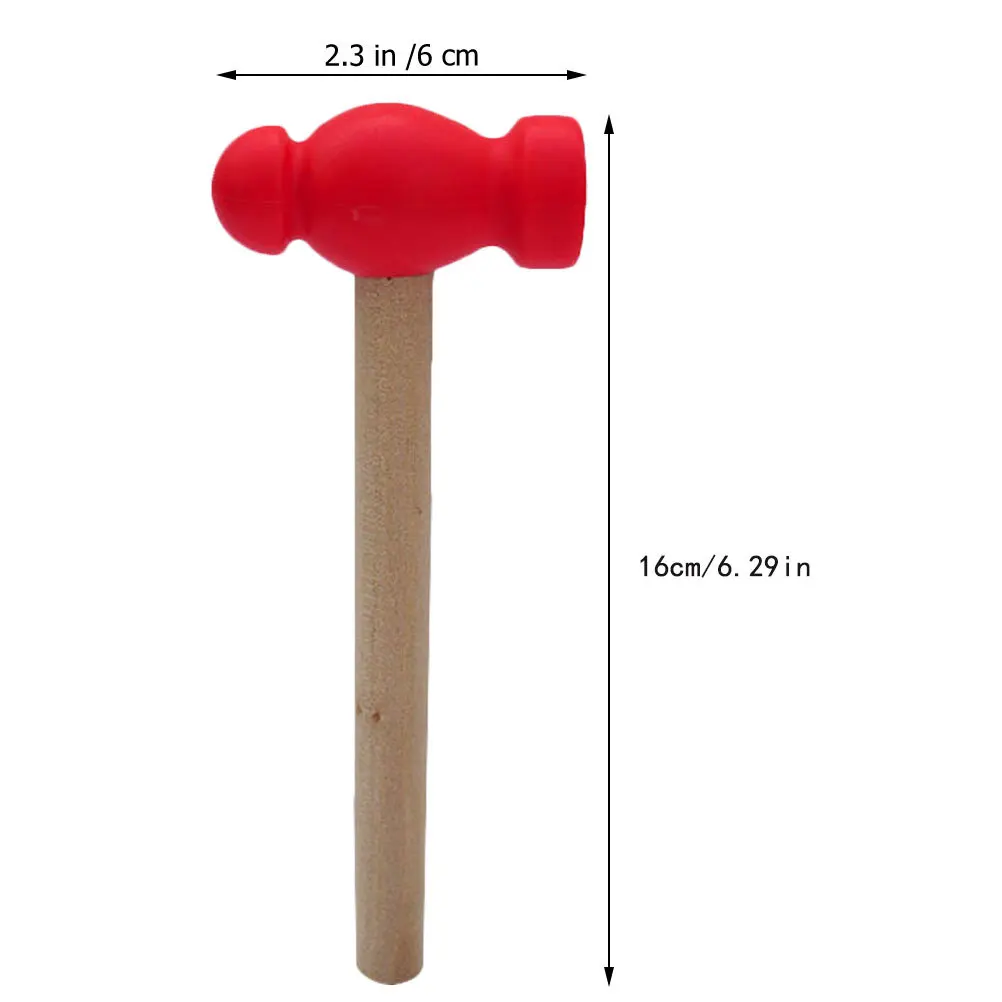 3 قطعة مطرقة خشبية صغيرة للأطفال أداة إصلاح منزلية للأطفال الصغار محاكاة صيانة خشبية متعددة الأغراض #2