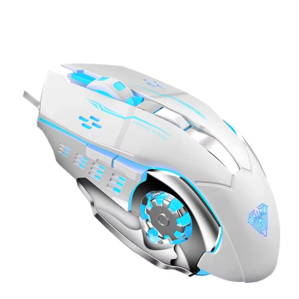 S20 Gaming Mouse Wired Mechanical Mouse 2400 DPI Adjustable Esports Office Programmable Compatible With Computer Laptop PC