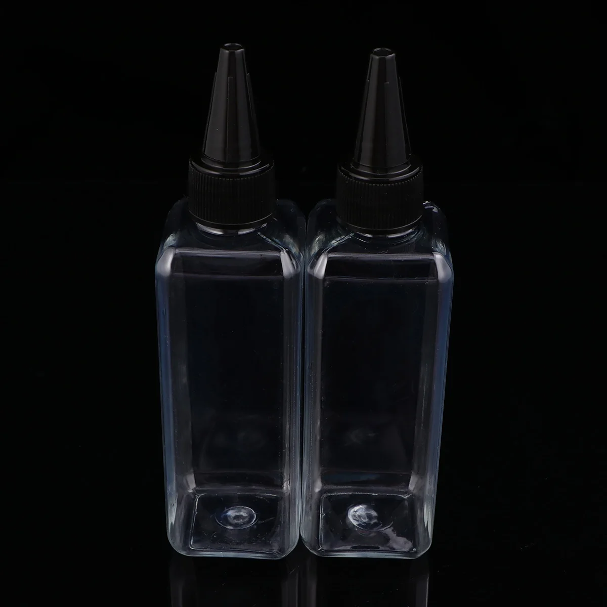 15pcs 100Ml Clear Square Dye Bottles Plastic Squeeze Container For Hair Coloring Shampoo Conditioner Scalp Treatment Transparent - Image 4