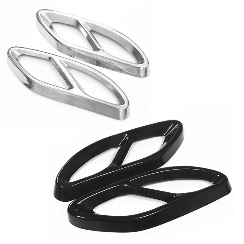 Cubierta de escape embellecedora de acero 2016, accesorio de alta calidad para Mercedes Benz GLC A B C Eclass W205 Coupe W213 W176 W246 304-17, AMG
