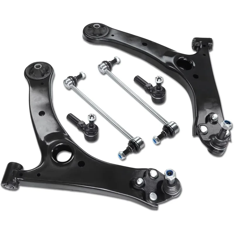 

Frenzybro 6PCS Front Lower Control Arm Sway Bar Link Outer Tie Rod End Replacement for 2014-2019 for Corolla Suspension Kit