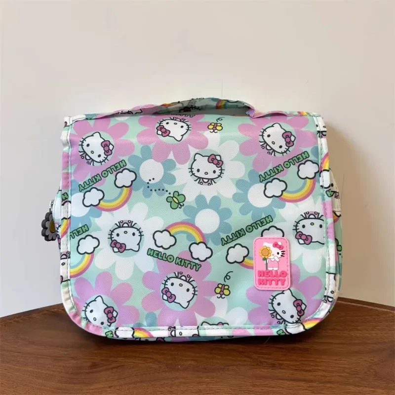 

Kawaii Hello Kitty Makeup Bag Cartoon Kawaii Printed Girl Gift Women Accessories Folding Travel Cosmetics Storage Bag Wholesale