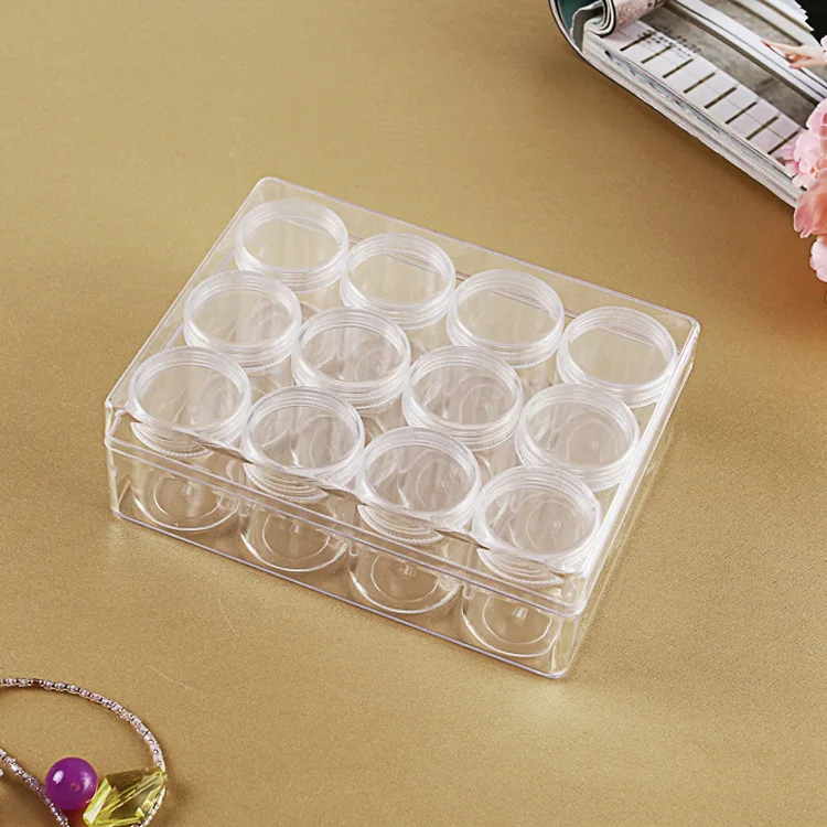 Diamond Painting Storage Box, Bead Organizer Box for Jewelry Beads Rings Charms Glitter Rhinestones