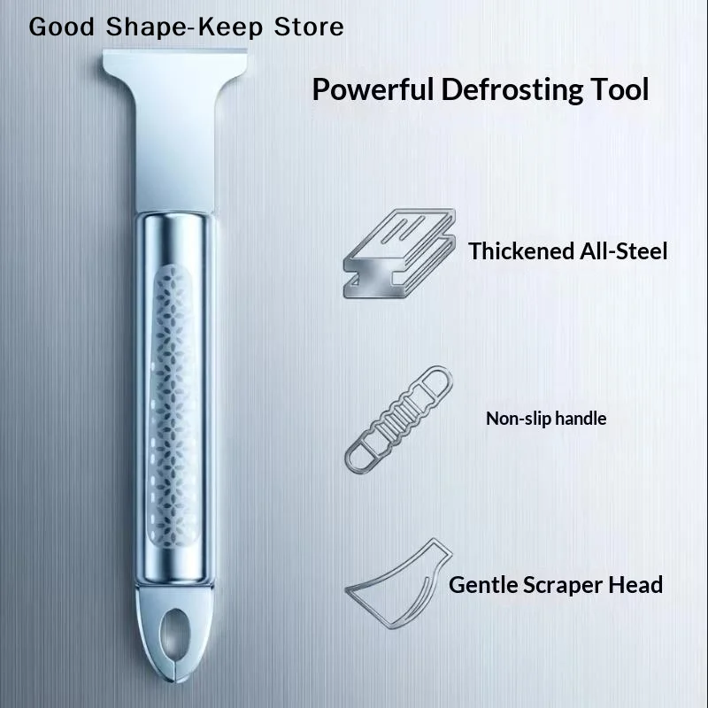 dailyIce Scraper for Refrigerator Stainless Steel Defrost Tool 1/2PCS Non-Scratch Surface Suitable for Home Freezer Deicing Use
