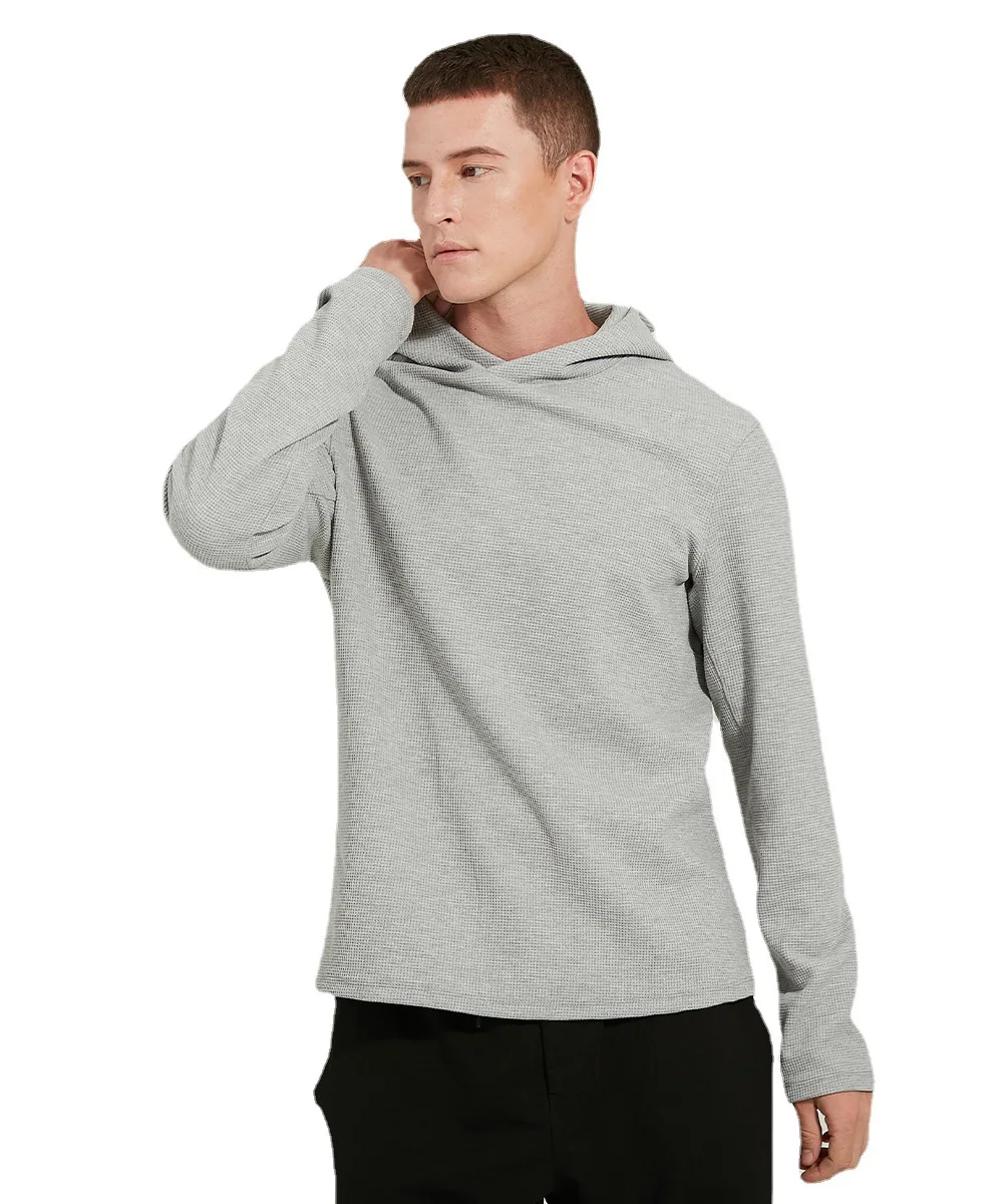 Shift Men's Stitch Sports Hoodie Sweater Solid Color Loose Trend Autumn and Winter Tops