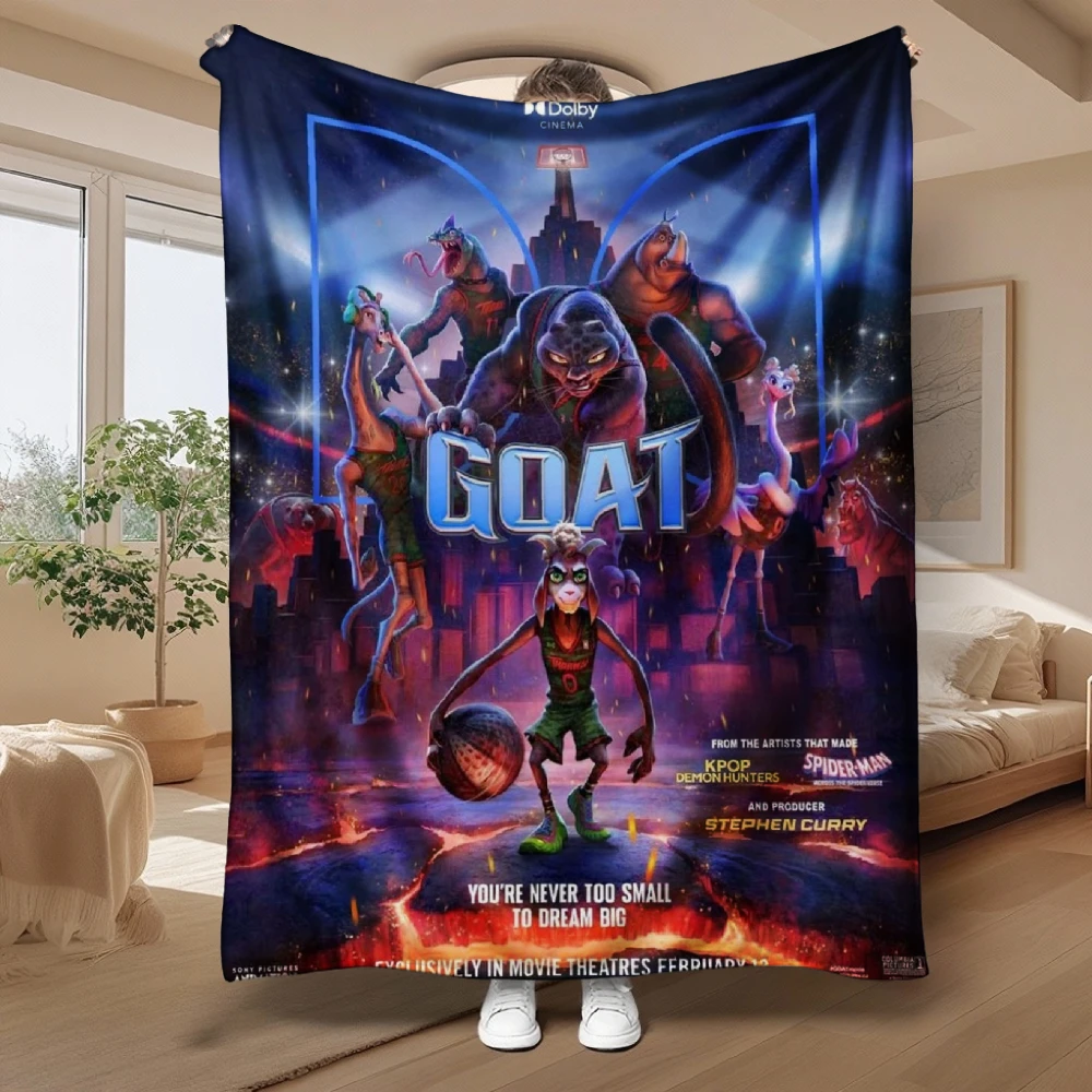 Cartoon Movie G-Goat Cozy Fluffy Flannel Blanket for Home Living Sofa Chair Room Bedroom Decor for Kids Girl Birthday Gift