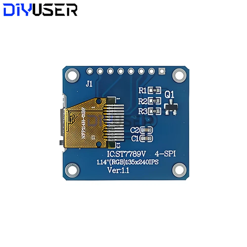 وحدة D'affichage LCD IPS TFT 1.14 كيس، Pilote 135x240 SPI ST7789، ecran LCD Couleur 65K Pour Arduino Raspberry Pi ESP32 STM32