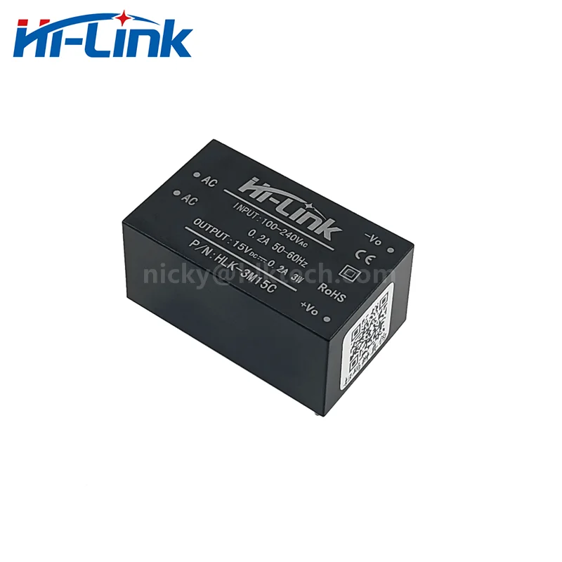 Free ship Hi-Link New 3W EMC circuit AC to DC switching power supply module HLK-3M15C 220V/110V to 15V 200mA isolated converter