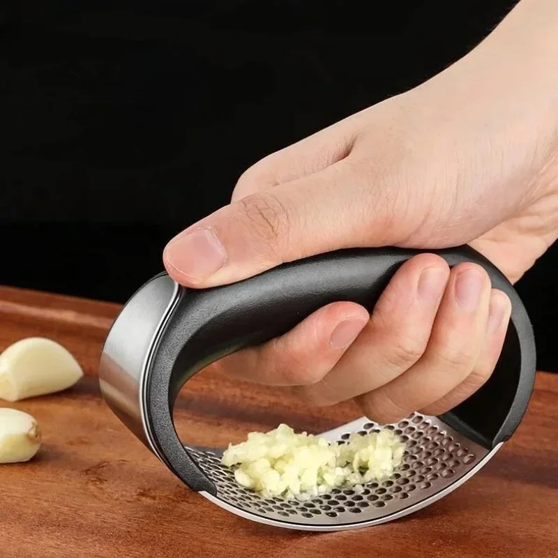 Stainless Steel Garlic Press Crusher Manual Garlic Mincer Chopping Garlic Tool Fruit Vegetable Tools Kitchen Accessories Gadget