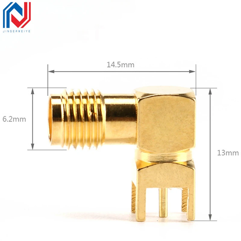 5PCS/1PC SMA female Thru Hole plug Right Angle 90 DEGREE ( SMA-KWE ) PCB Mount connector RF adapter best quality.