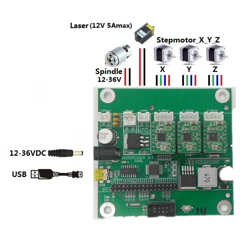 Control Board Grbl Engraving Machine Control Board For 1610,2418,3018