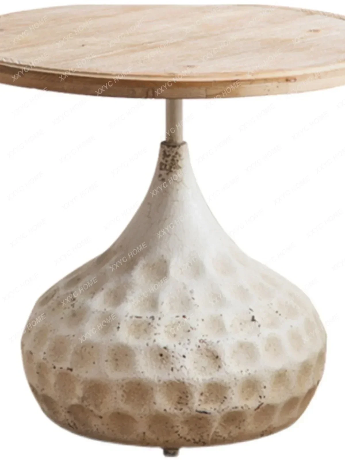 

American retro wrought iron small round table B & B coffee table decoration round corner table