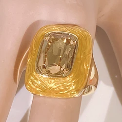 2026 New Luxury Stainless Steel Rings for Women Multicolor Gem Gold Plated Ring Trendy Jewelry Sets For Women High Quality YLL