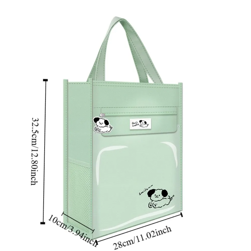 Sac fourre-tout Transparent avec plusieurs poches, fourre-tout de dessin animé Panda chien, sac de tutoriel pour étudiant, sac à main à bandoulière en tissu Oxford de grande capacité