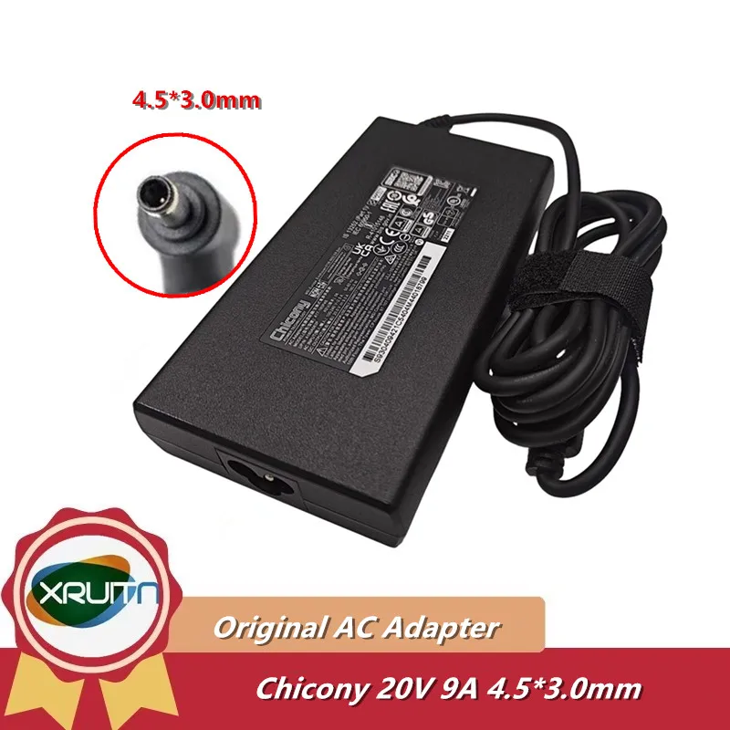 

Original Chicony A17-180P4B A180A063P 180W 20V 9A AC Adapter Laptop Charger For MSI Katana GF66 12UDO 12UDK 12UD Power Supply