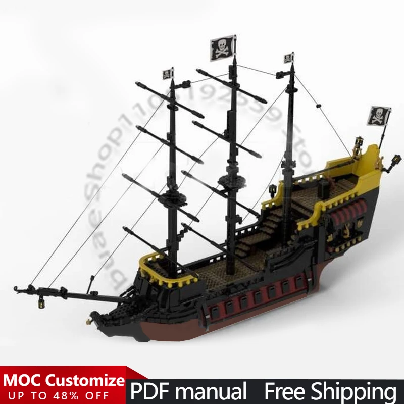 

2474 детали, серия War, пиратский корабль MOC, модульный конструктор, креативный дизайн, развивающая игрушка для самостоятельной сборки, подарок на день рождения