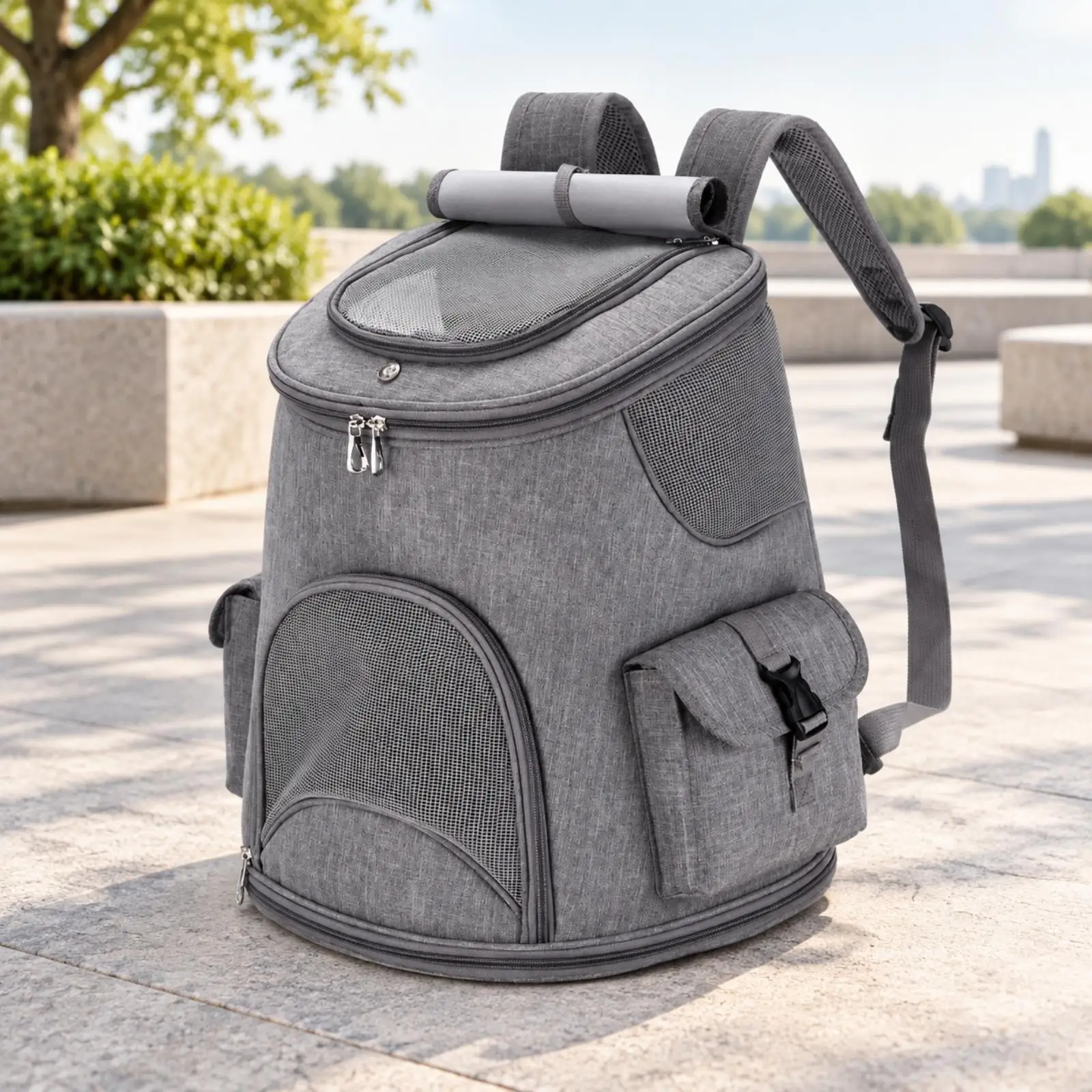 Lightweight Dog Carrier Backpack for Small Dogs Cats Folding Pet Travel Bag with Side Struts