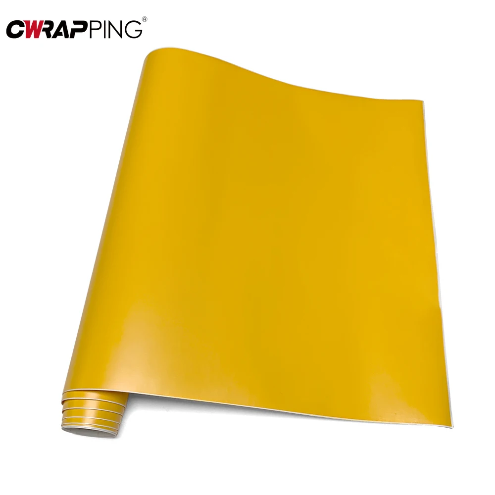 

Motorcycle Stickers Automotive Vinyl Wrap Car Waterproof Body Covering Air Bubble Free Yellow Scratch-resistant Decor PVC Film