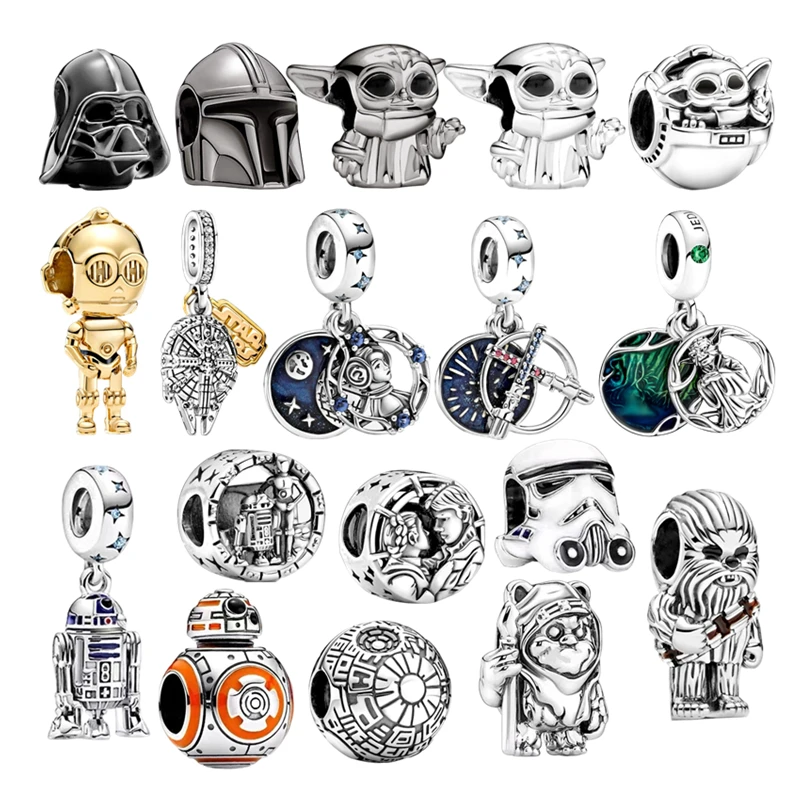 Space Robot Wars Series Charm Exquisite Beads Suitable for European Original Silver Bracelet DIY Jewelry Women Gift
