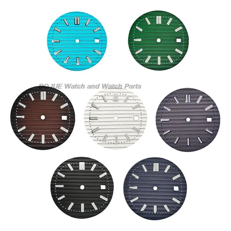 

30.8mm Watch Dial with Calendar Window Luminous Men's Watch Accessories Parts For Modified Nautilus 8215 Mechanical Movement