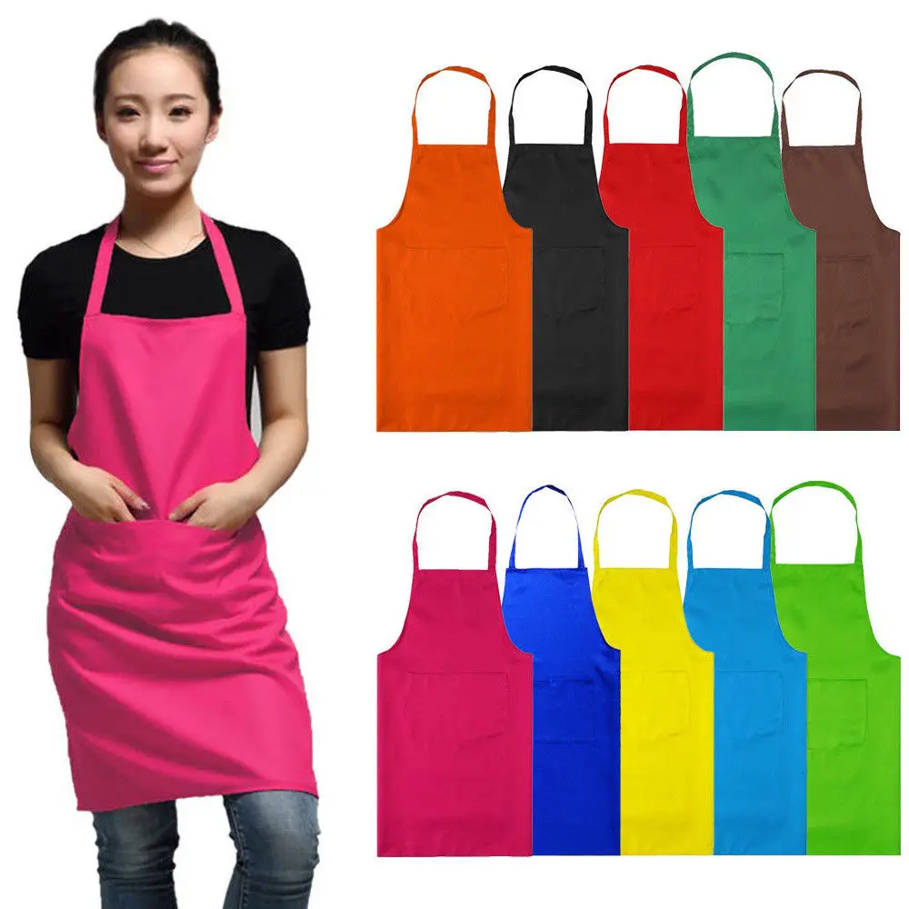 Adjustable Cooking Kitchen Apron For Woman Men Chef Waiter Cafe Shop BBQ Hairdresser Aprons Custom Gift Bibs Wholesale