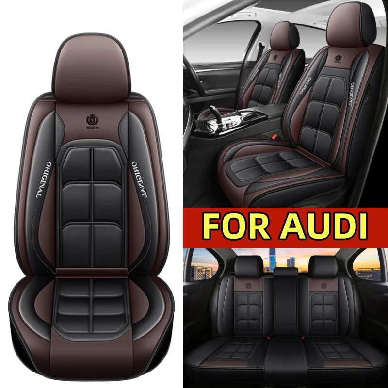 

Car seat cover four seasons waterproof artificial leather comfortable muscle seat cover full wrap 5 seat cover FOR AUDI Q3 A6 A7