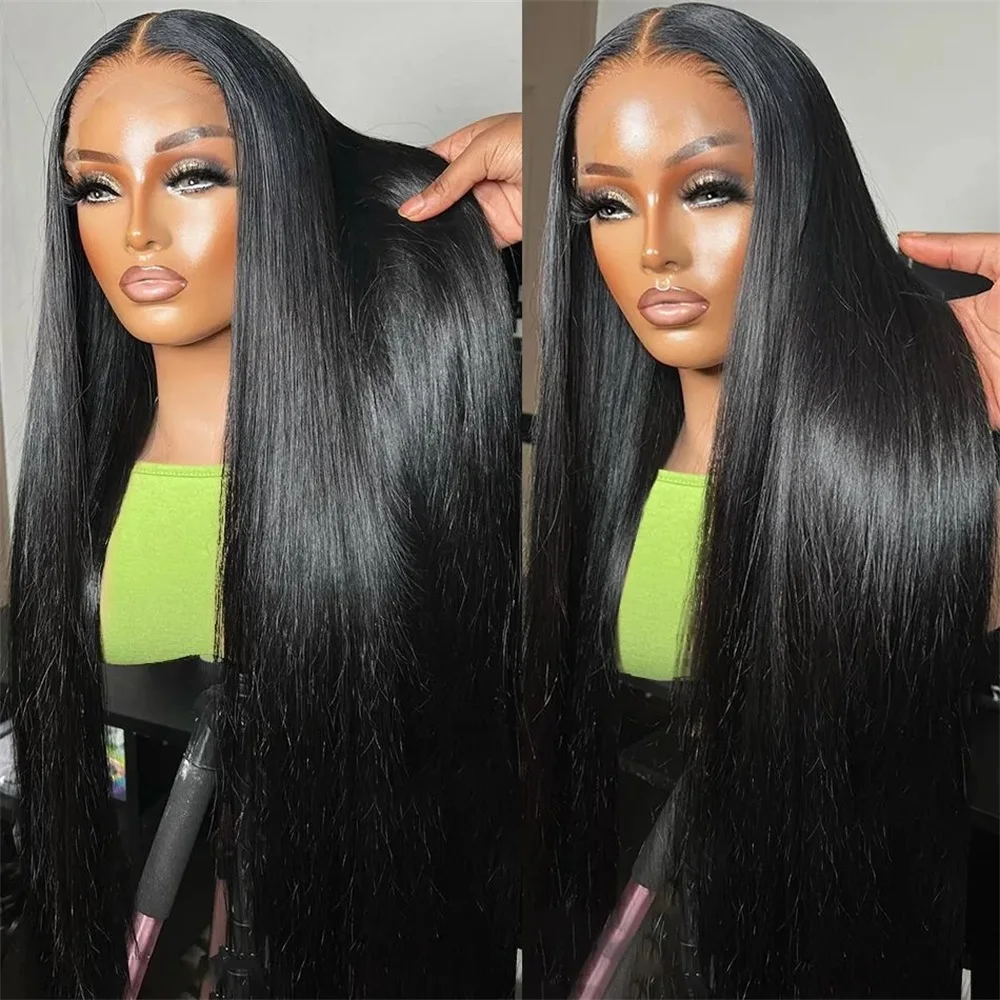 Bone Straight Human Hair Wigs Brazilian 13x6 13x4 Transparent Lace Frontal Wig PrePlucked 4X4 Lace Closure Wig Remy Glueless Wig