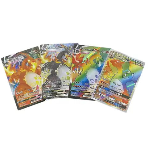 Original Oversized Pocket with 12 Giant Letter Cards Vmax Vstar GX Arceus Pikachu Charizard Super Shiny Rare Card Birthday Gifts