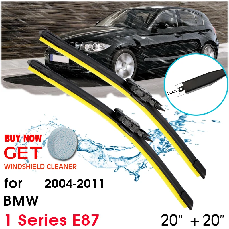 

Car Window Windshield Rubber Silicon Refill Wiper For BMW 1 Series E87 2004-2011 LHD / RHD 20"+20" Car Accessories