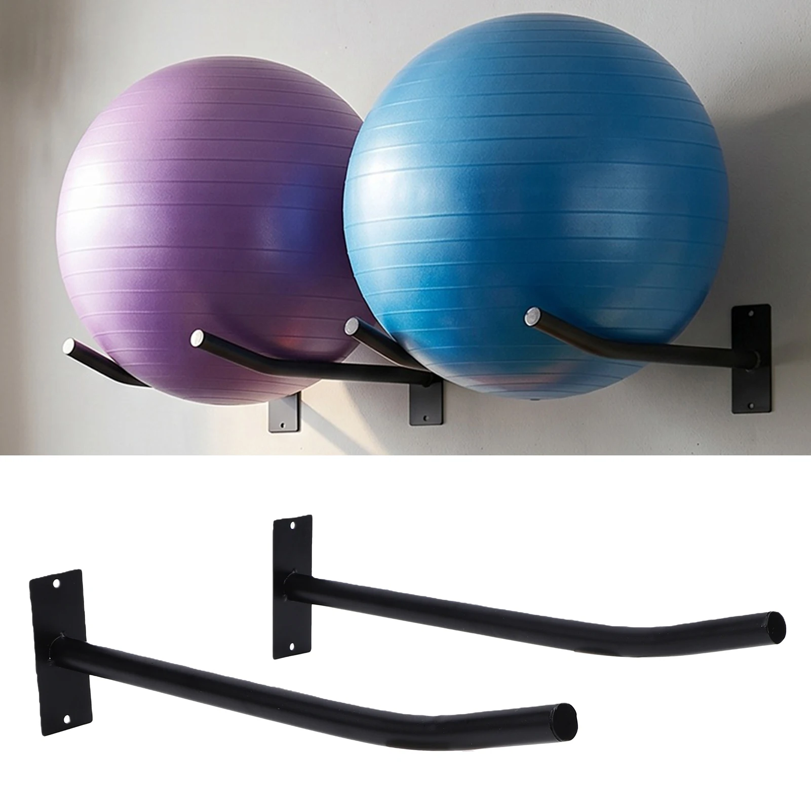 Übungsballhalter Eisen Wandhalterung Metall Yoga-Ball Basketball Aufbewahrungsregal für Zuhause Yoga-Studio Fitness-Studio Garage