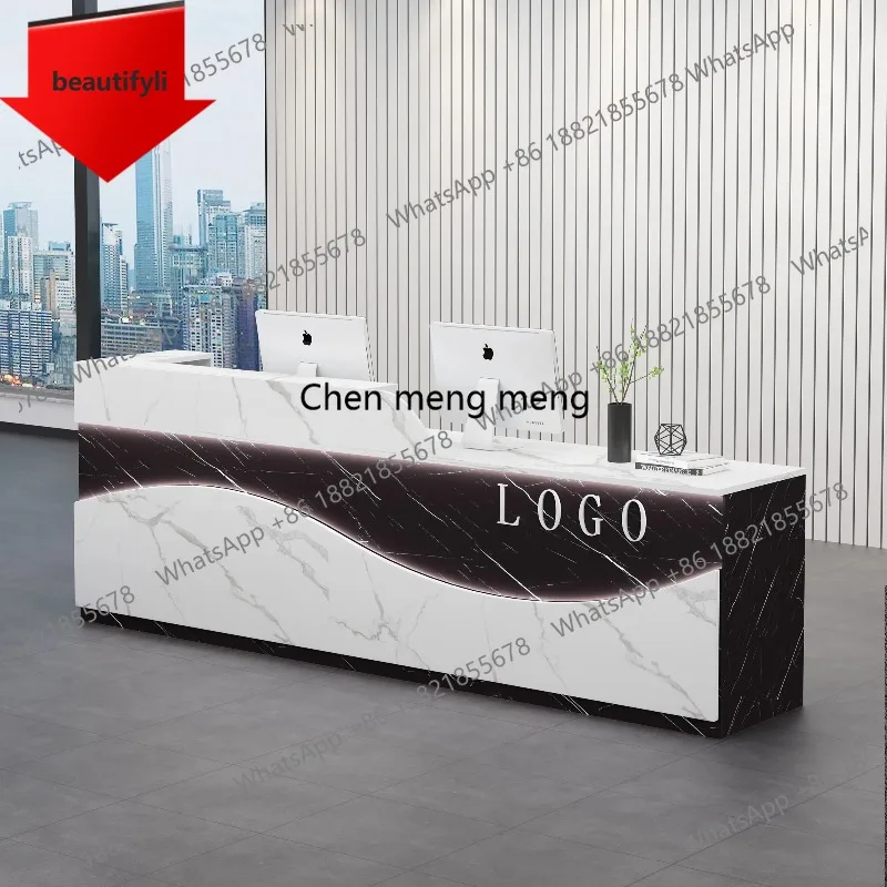 X188 Work Beauty Reception Desk Coffee Shop Counter Clinical Reception Desk Hairdressing Service Front Muebles Commercial Furnit