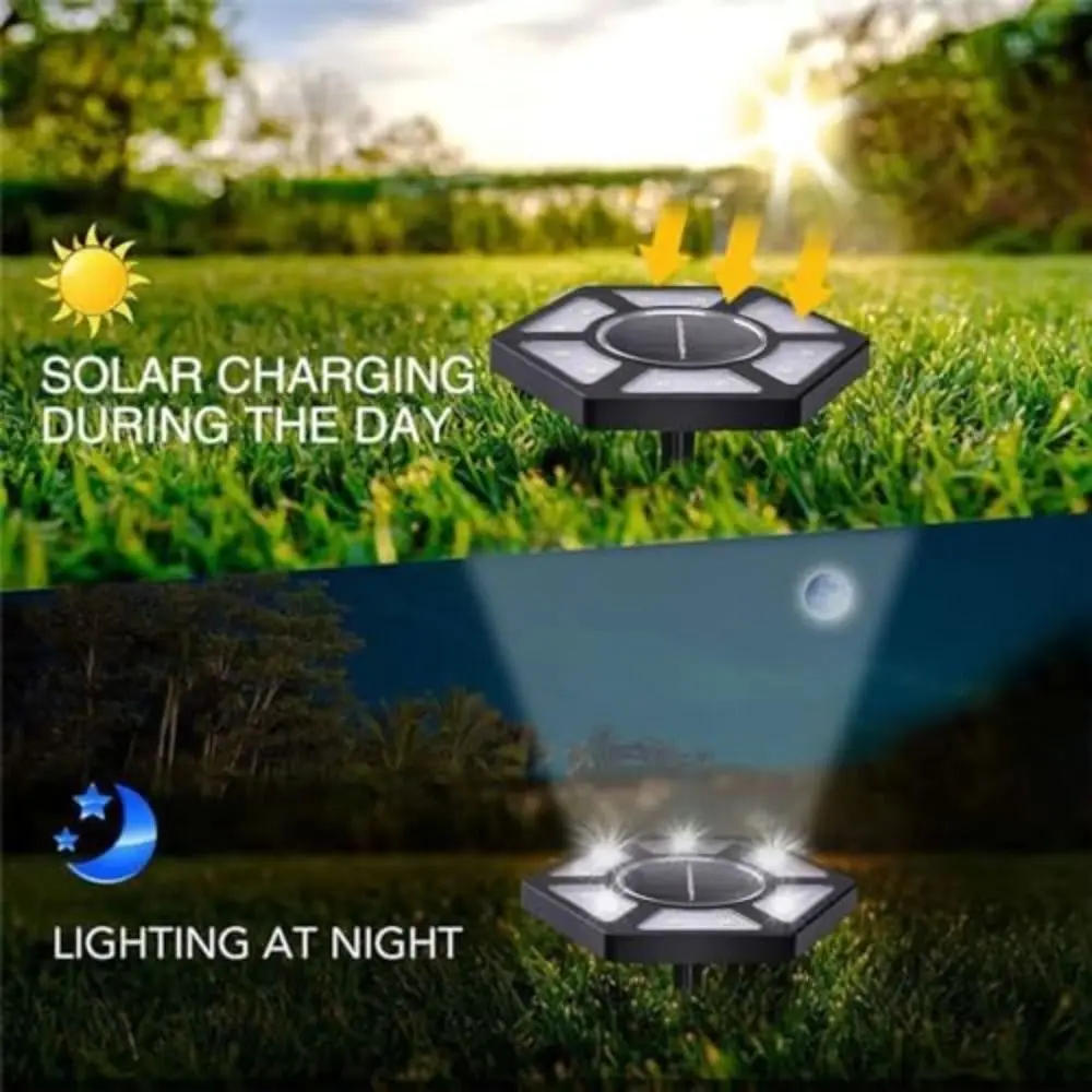 Courtyard Lamp Outdoor Solar Light Garden Decor Waterproof Disk Lights Simple Installation Intelligent Spotlight Outdoor