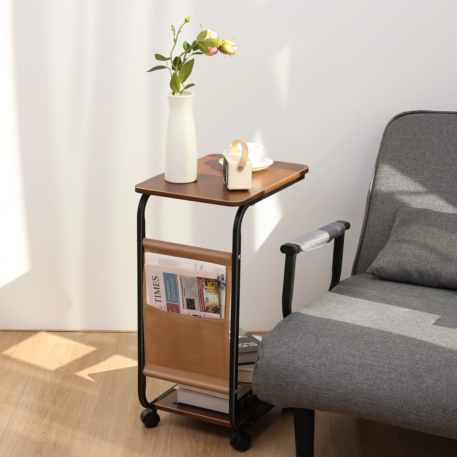 

Home small tea table, table, sofa, side cabinets, tea water cabinet, modern simple and easy density board, mobile tea table