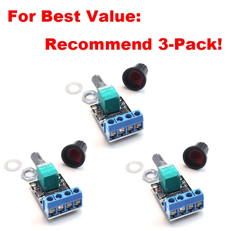 10A PWM DC Motor Speed Controller 5V-16V, High Power LED Dimmer Module with ON/OFF Switch for Arduino DIY Projects