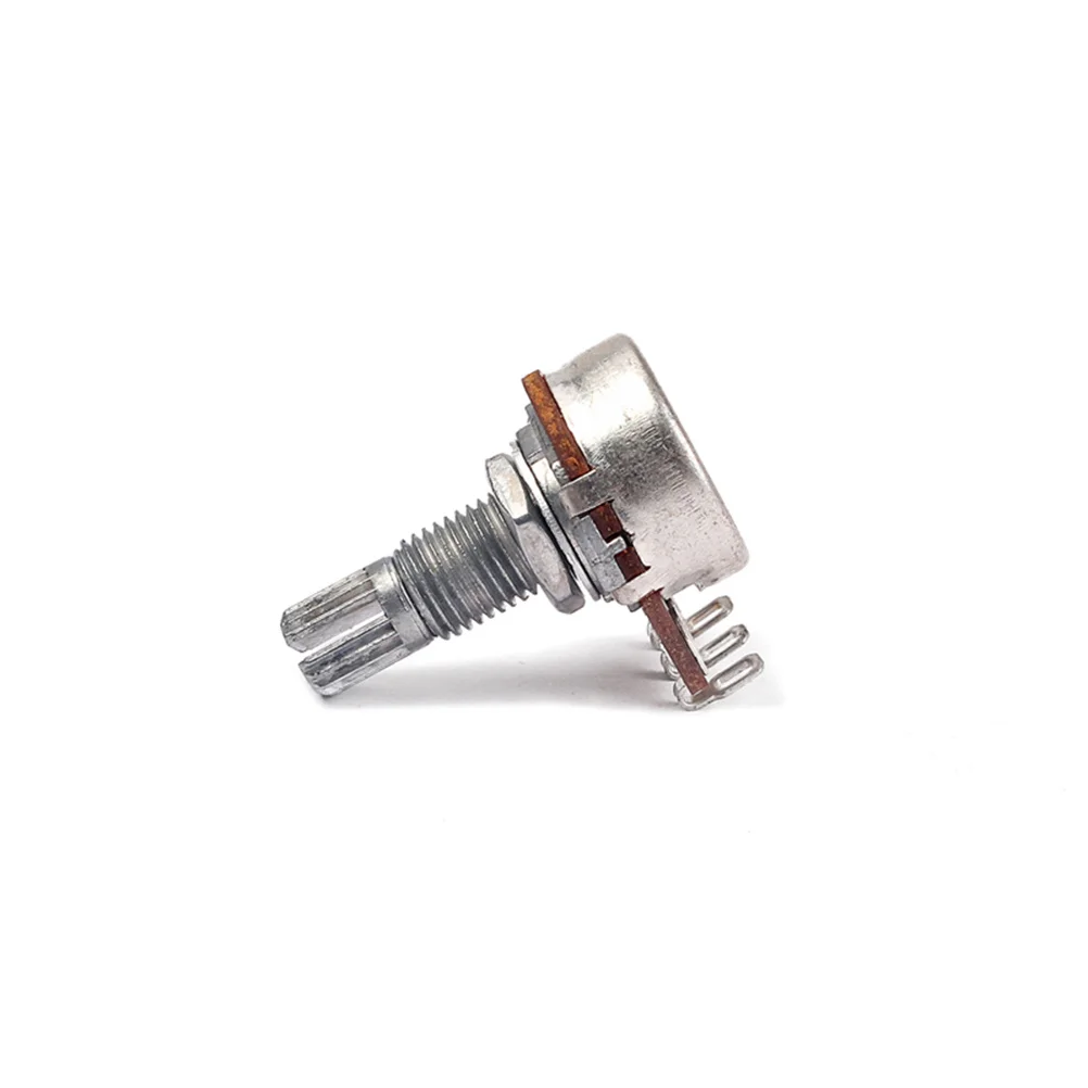 

A20k Mini Long Knurled Curved Split Shaft Guitar Volume Tone Potentiometer Replacement Part Audio Pot Pg202 Guitar Potentiometer