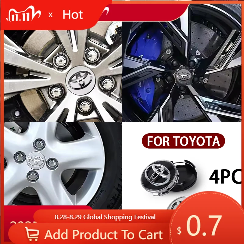 

Fot Toyota 2026 Новые для Toyota 2026 Новые колпаки ступиц 56/62 мм, центральная крышка колеса автомобиля, декоративный значок, колпаки ступиц для Toyota C-HR G