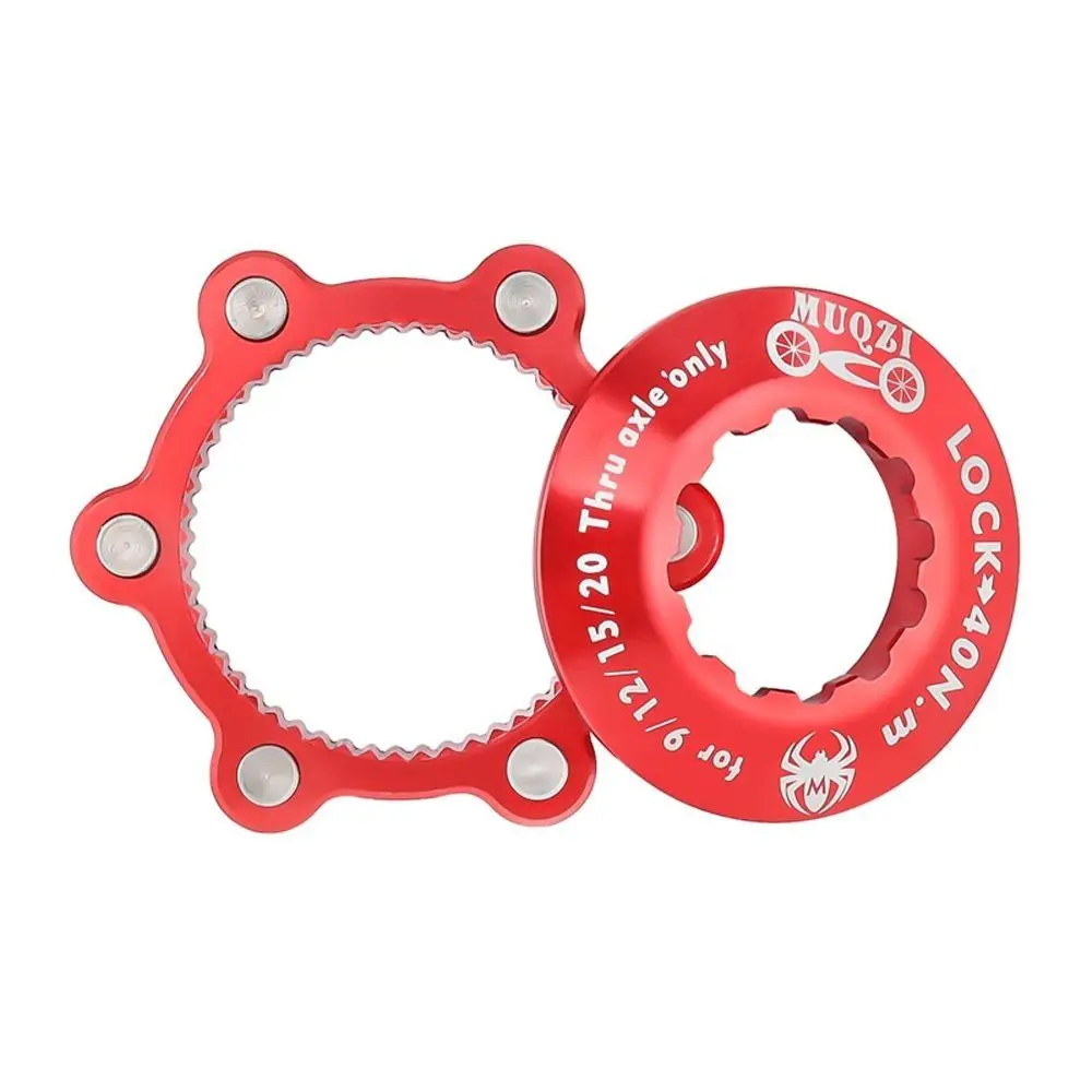 Aluminum Alloy Bike Centerlock To 6-Hole Adapter with Stainless Steel Washer 44mm Axis 6-Hole Bike Washer Gasket Colorful