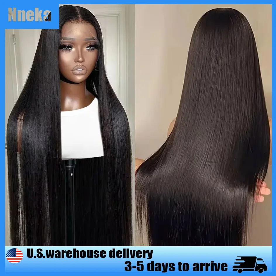 

Nneka 200% Density 30 Inch 13x4 Lace Front Wigs 13x6 Hd Lace Frontal Wig Straight Black Wig Human Hair Brazilian Hair For Women