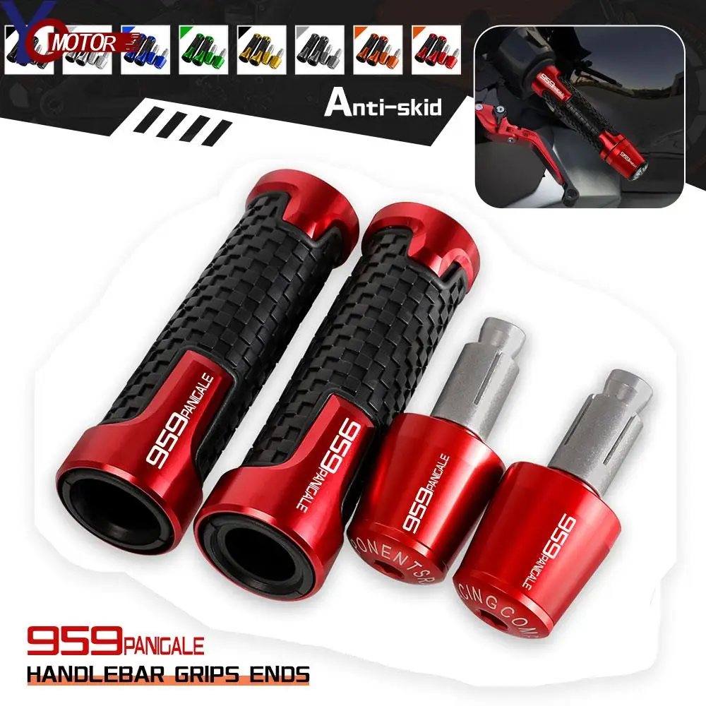 

Motorcycle Handlebar Grips Handle Bar Ends Cap Anti Vibration Slider Plug FOR DUCATI 959 PANIGALE 2016 2017 2018 2019 2020 2021