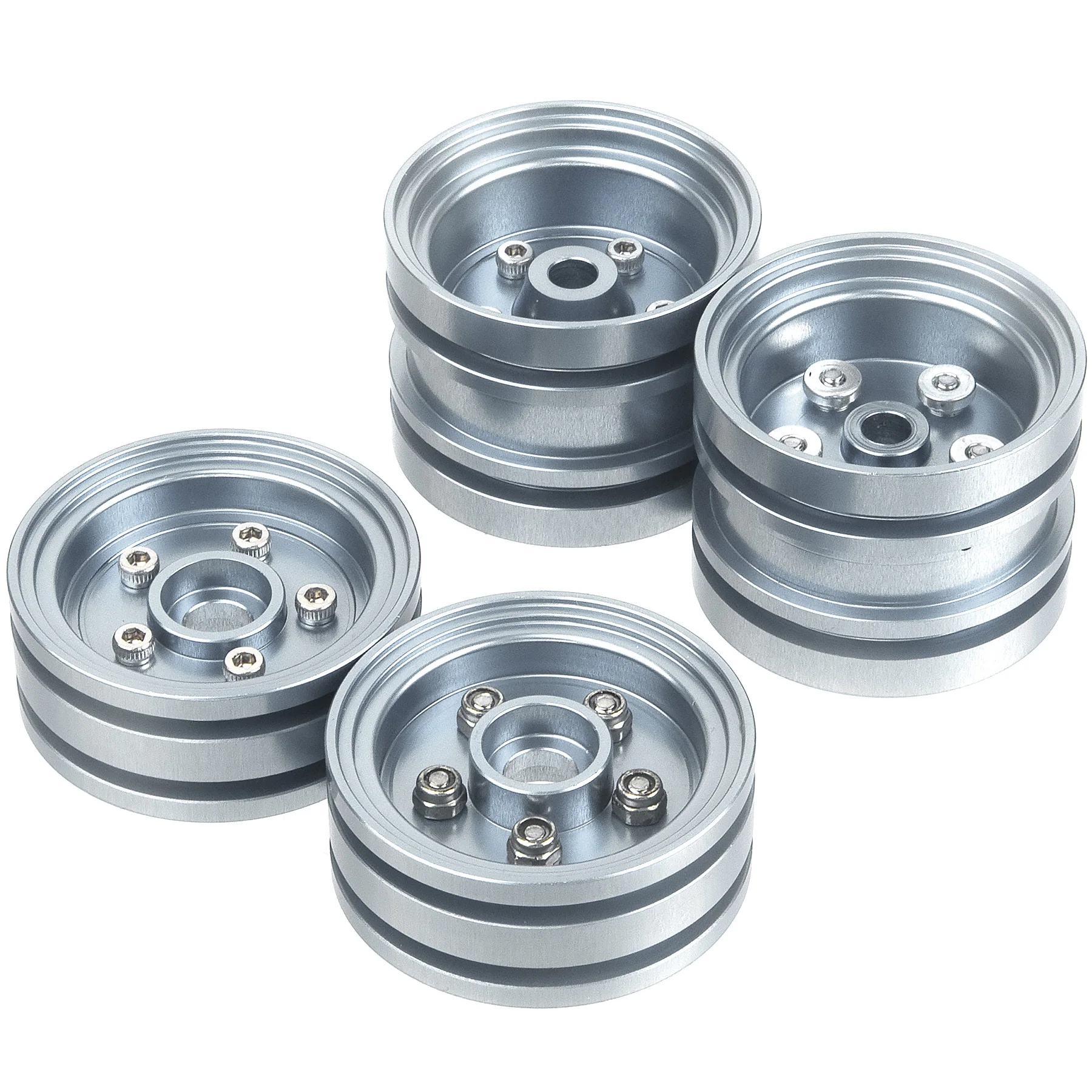 

Aluminum Wheel & Hub Set for Tamiya Grasshopper, Hornet, Frog, Buggy Champ, Fast Attack, Fighting Buggy - RC Upgrade