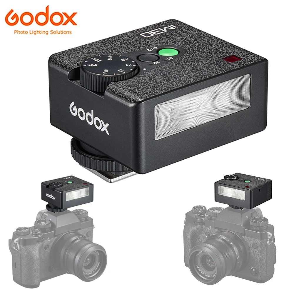 

GODOX iM30 Mini Portable On-Camera Flash GN15 6500K±200K 7 Power Levels 1/64~1/1 Speedlite for Mirrorless and Film Cameras