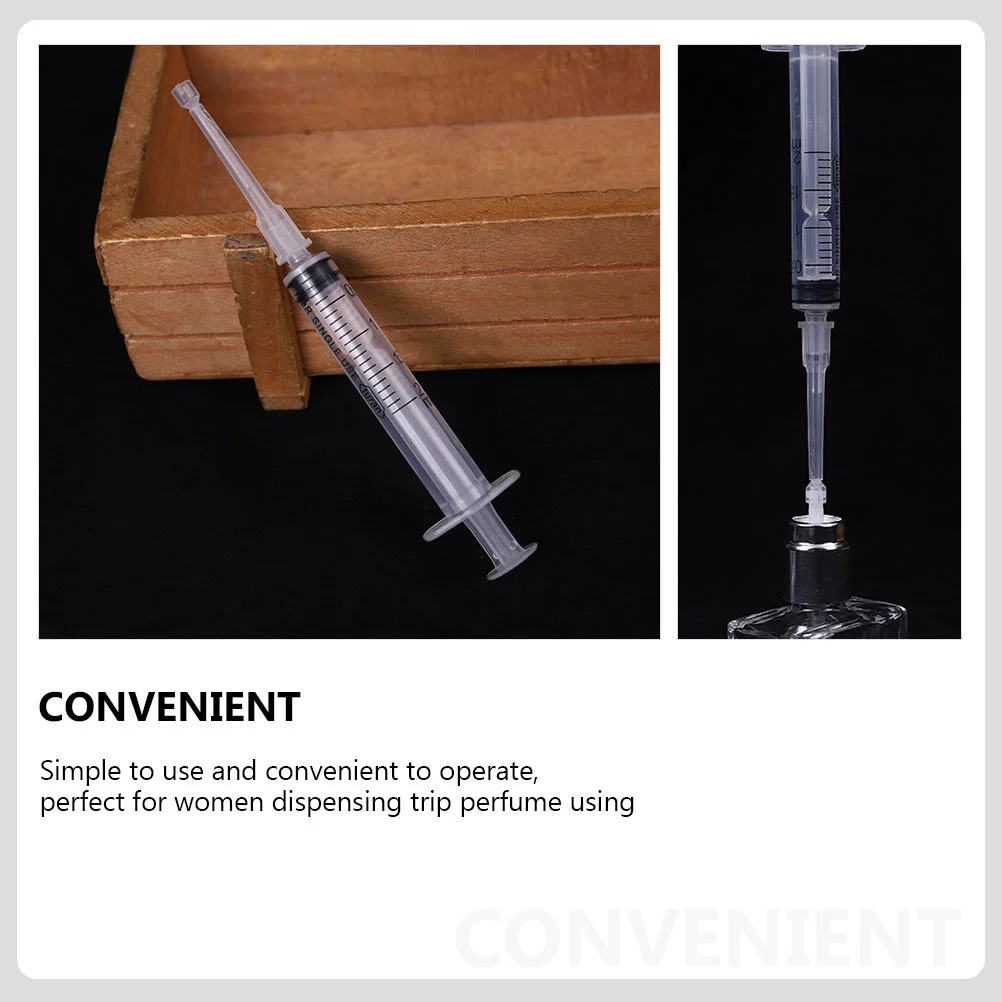 Perfume Dispensing Tool Syringe Without Needle Liquid Dispenser Measuring Plastic Travel Spray Bottles