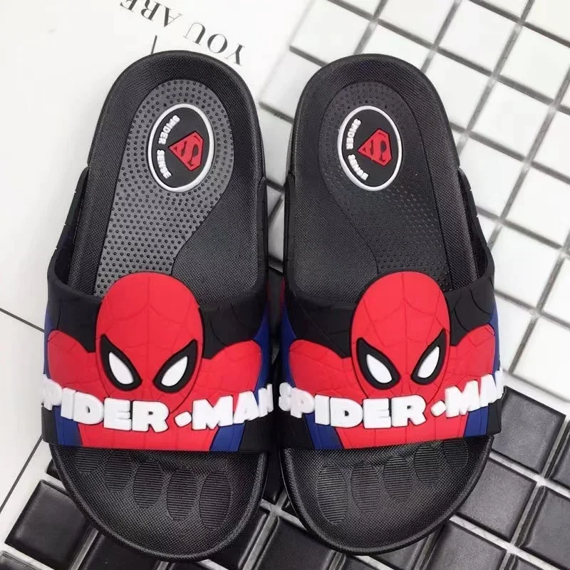 New Fashion Baby Girls Summer Slippers Cartoon Spider Man Toddler Kids Boys Shoes Children Flip Flops Indoor Home Beach Sandals