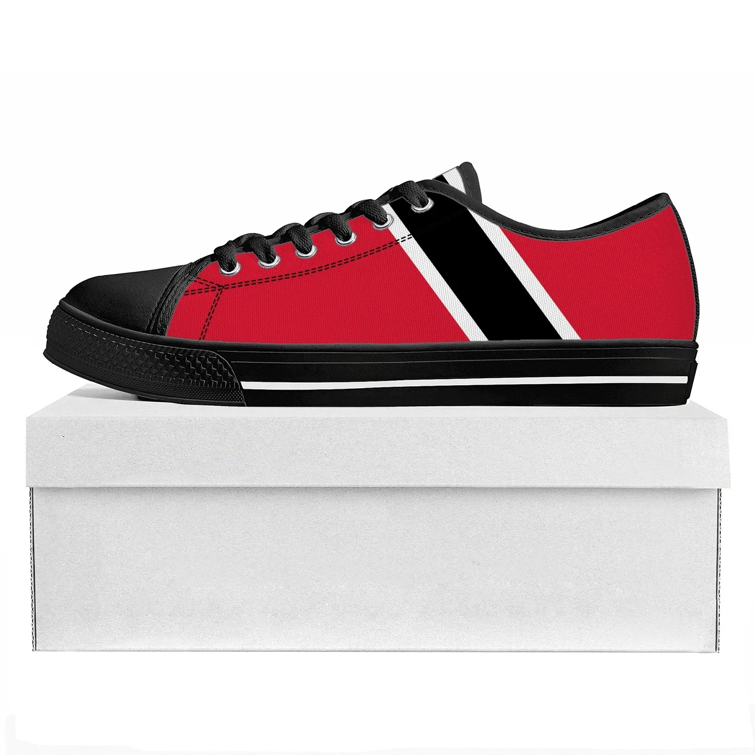 

Trinidad and Tobago Flag Low Top High Quality Sneakers Mens Womens Teenager Canvas Sneaker Prode Casual Couple Shoes Custom Shoe