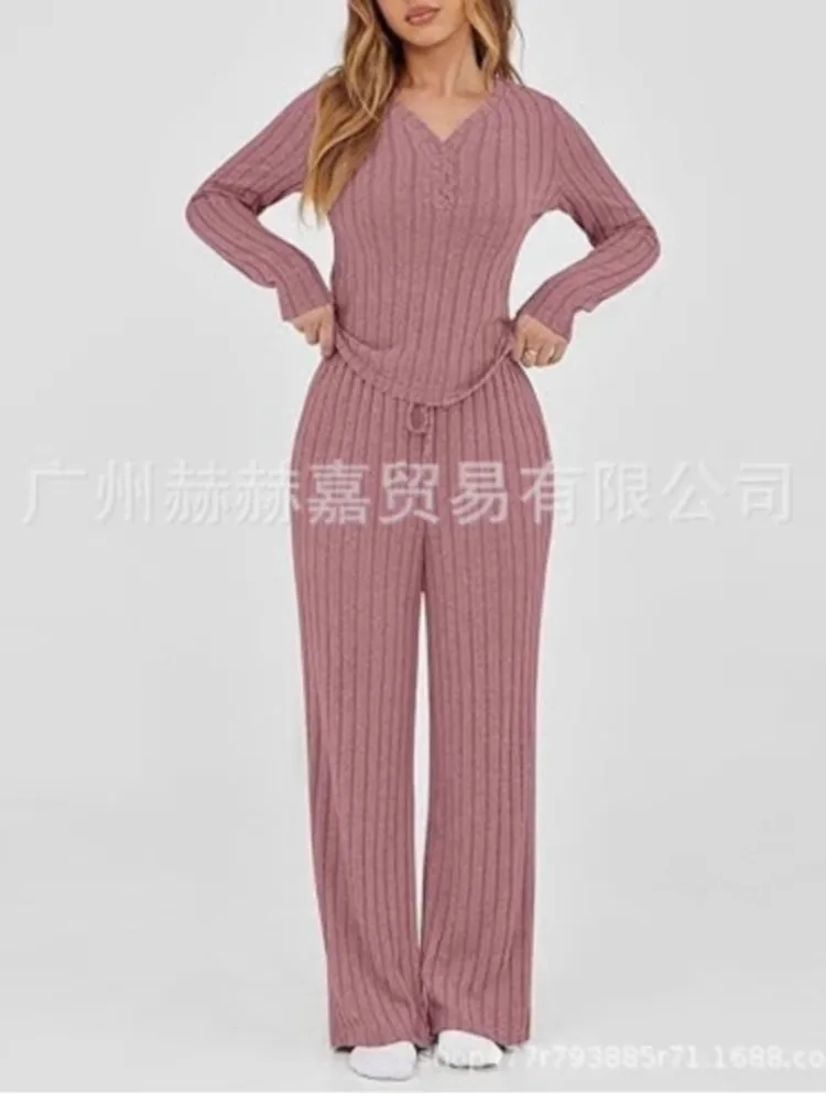 Otoño e Invierno 2025, traje informal de manga larga, sudadera para mujer, pantalones sueltos, conjunto de dos piezas, conjuntos casuales elegantes de moda