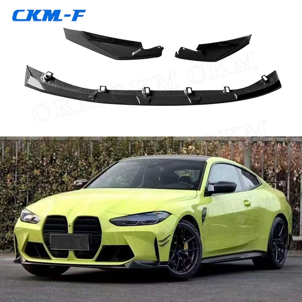 Dry Carbon Fiber Car Front Bumper Splitter Lip Spoilers for BMW G80 G82 G83 M3 M4 2021 UP MP Style Car Bodykit Accessories