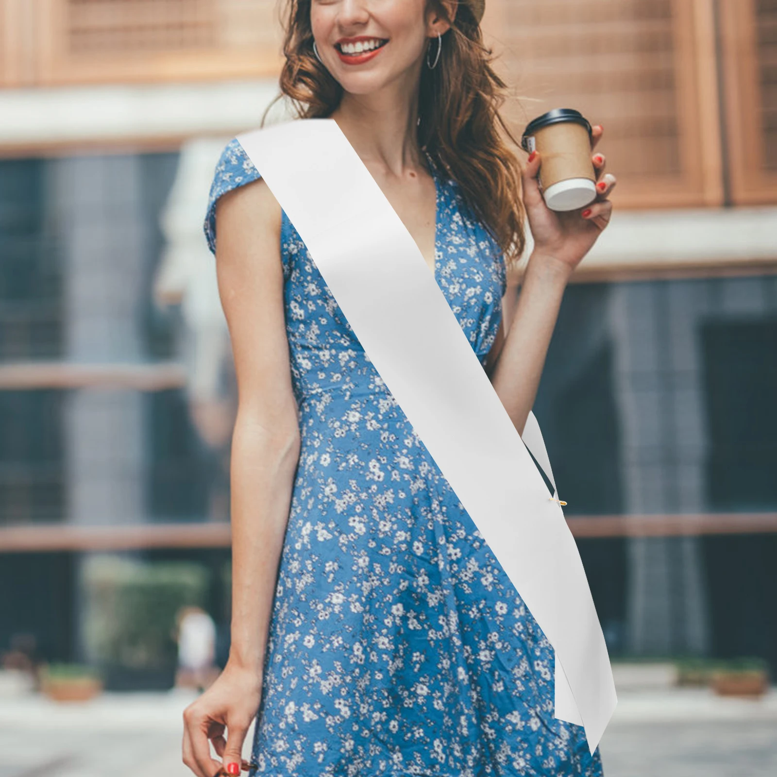 

Multi-Function Blank Sash DIY Printable Ceremony Sash for Bridal Shower Bachelorette Bachelor Party Prom Wedding Festive