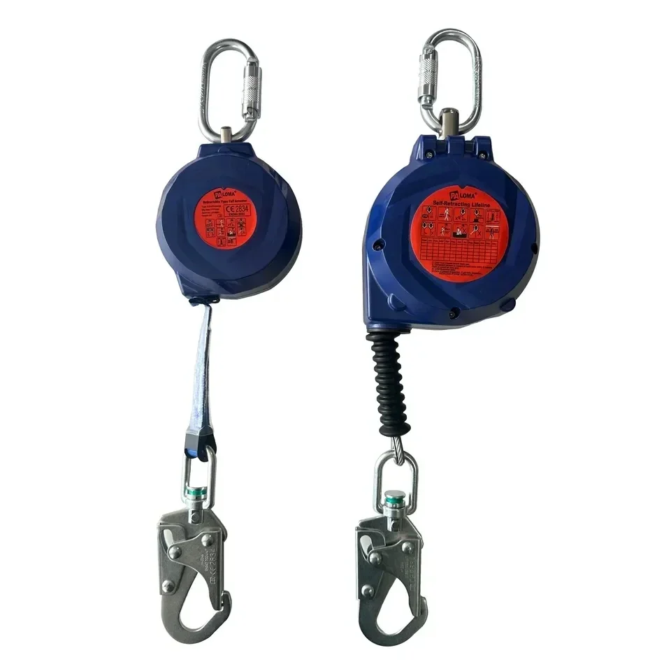 High Strength Alloy Steel Shell Speed Difference Safety Fall Arrester Lifeline For Fall Prevention Devices Safety Belt Work