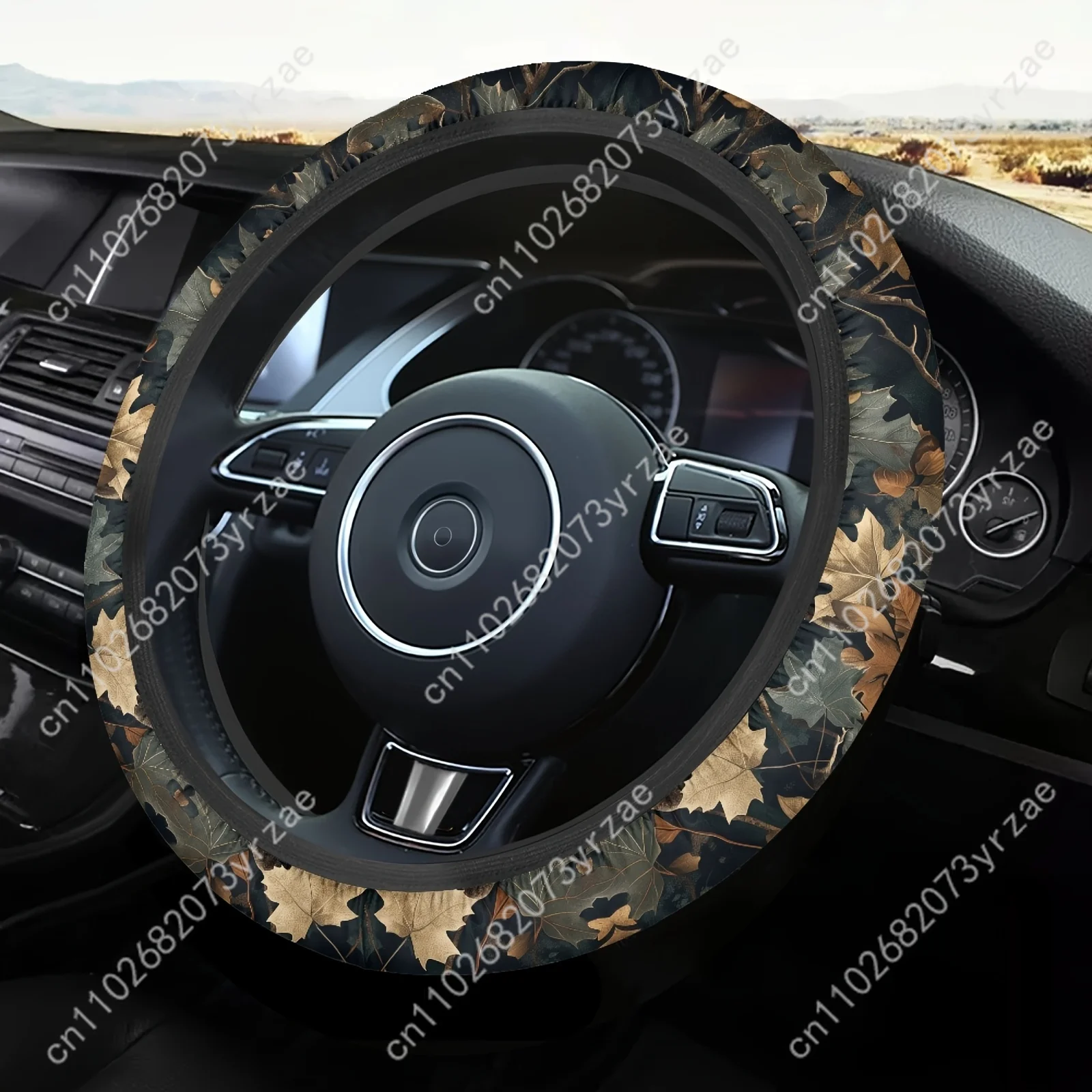 

Polyester Leaf Car Steering Wheels Cover Universal Type Environmental Friendly Comfortablenon-slip Steering Wheel Wrap